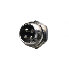 Conector Macho microfono a rosca 4P AVALVA