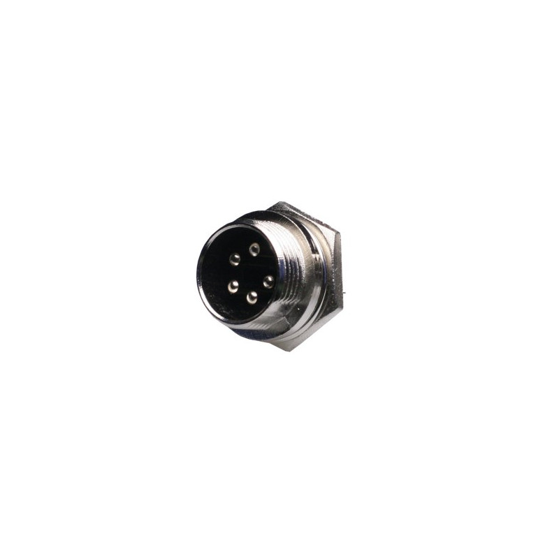 Conector Macho microfono a rosca 5P AVALVA