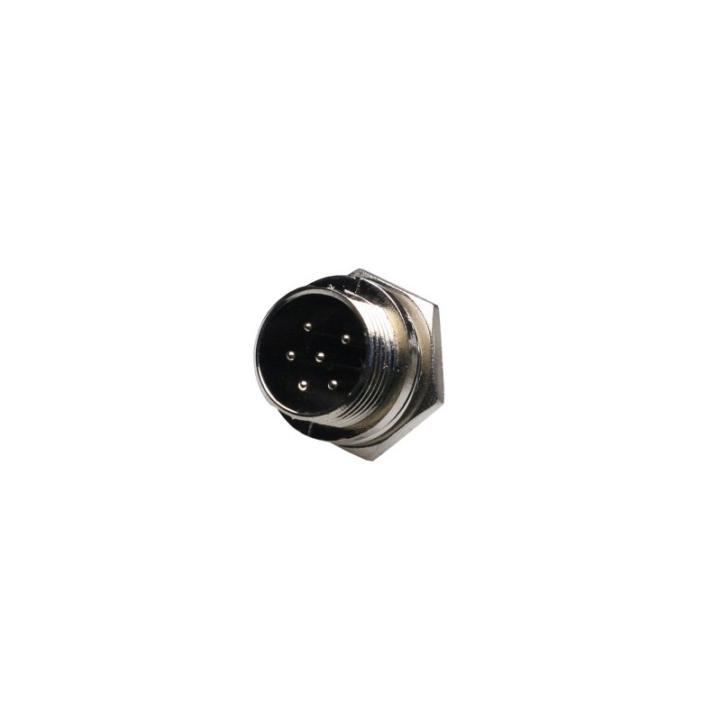 Conector Macho microfono a rosca 6P AVALVA