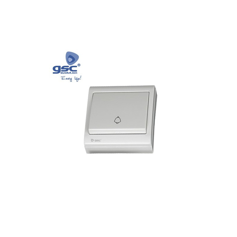 Mecanismo superficie Serie FOCUS Pulsadores Campana 10A-220V Blanco GSC C20/100