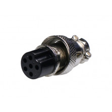 Conector Hembra microfono aerea 6P AVALVA