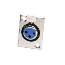 Conector Hembra Canon para chasis 3P AVALVA