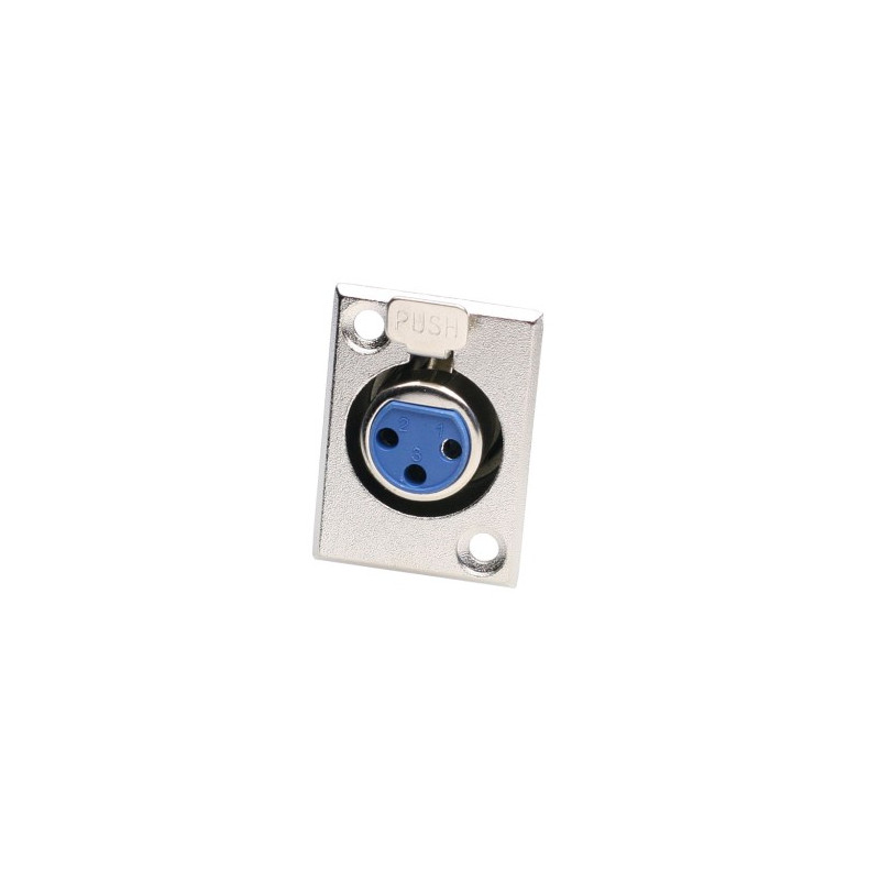 Conector Hembra Canon para chasis 3P AVALVA