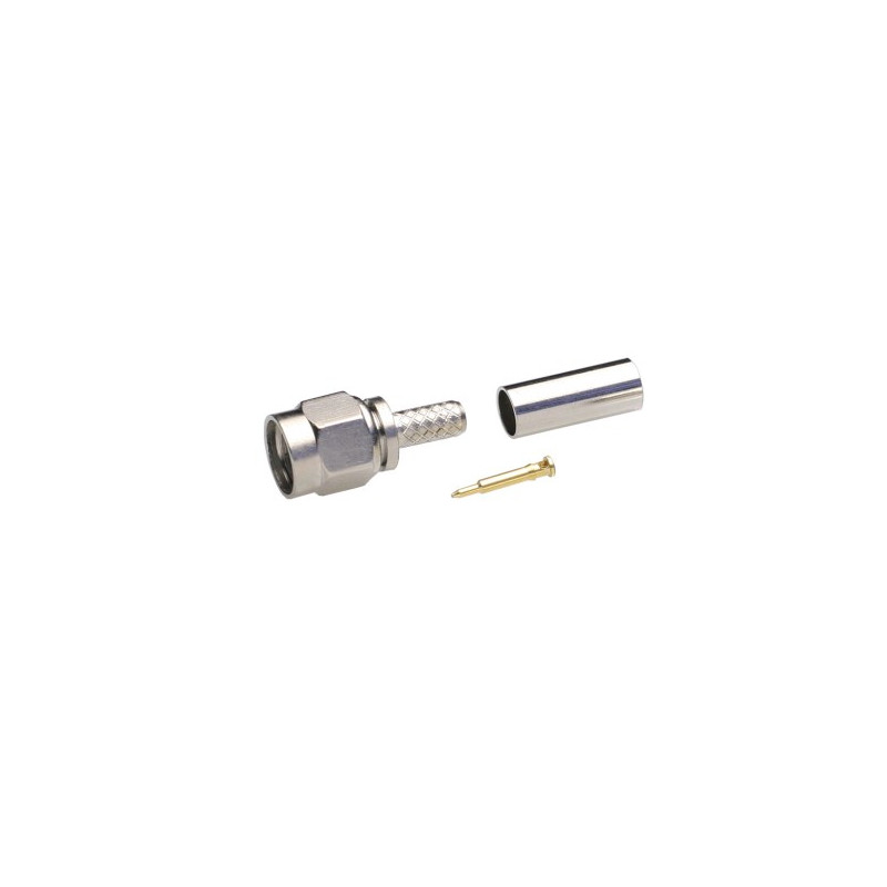 Conector Macho SMA RG174 crimpar AVALVA