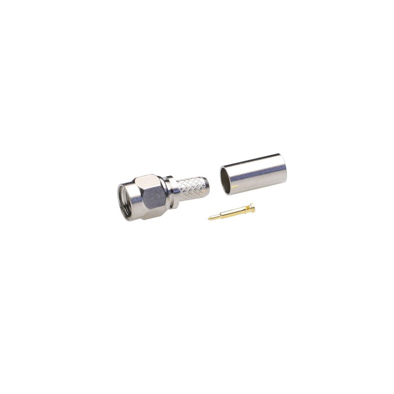 Conector Macho SMA RG58 crimpar AVALVA