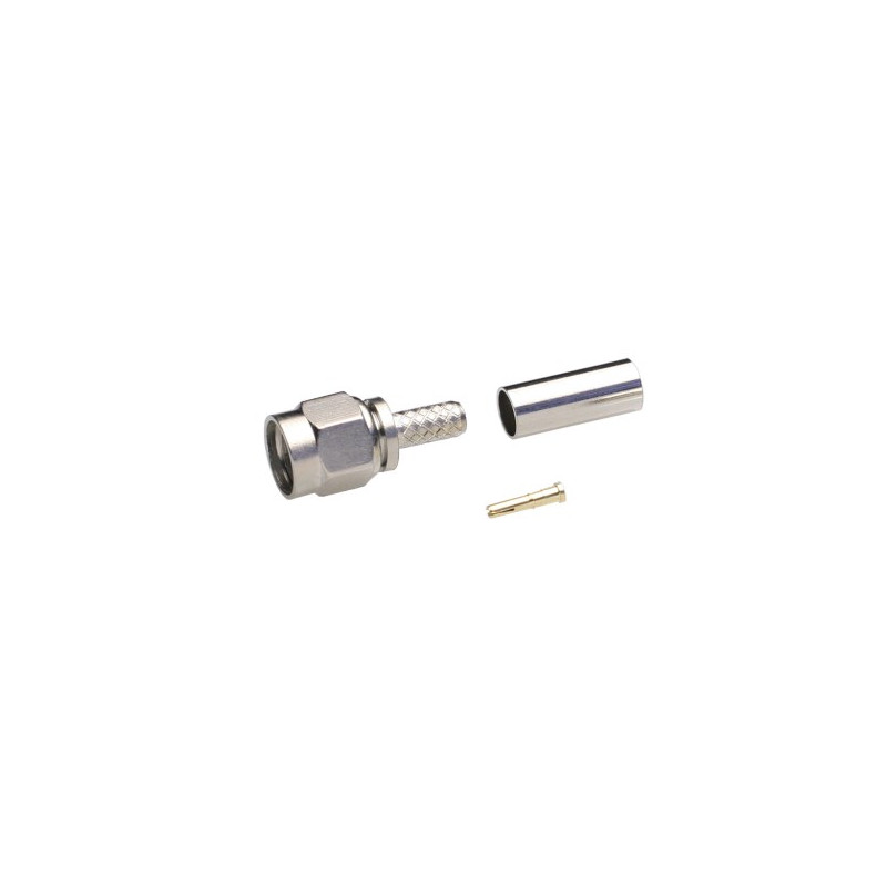 Conector Macho SMA inverso RG174 crimpar AVALVA