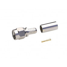 Conector Macho SMA inverso RG58 crimpar AVALVA