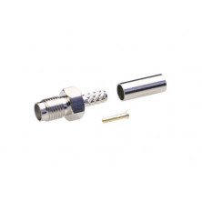 Conector Hembra SMA RG174 crimpar AVALVA
