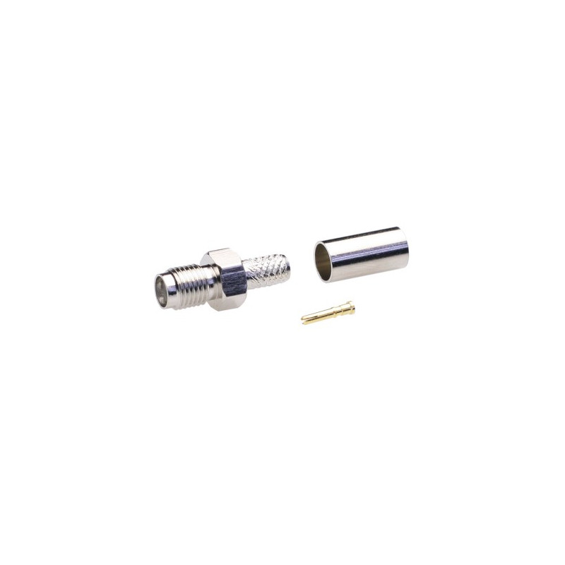 Conector Hembra SMA RG58 crimpar AVALVA