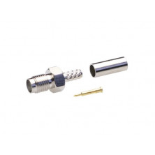 Conector Hembra SMA inversa RG174 crimpar AVALVA