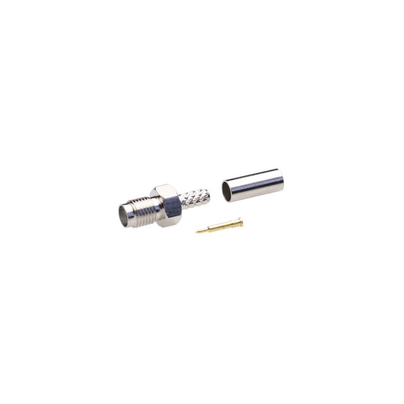 Conector Hembra SMA inversa RG174 crimpar AVALVA