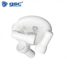 Foco de techo triple Blanco E27 circular GSC UUS