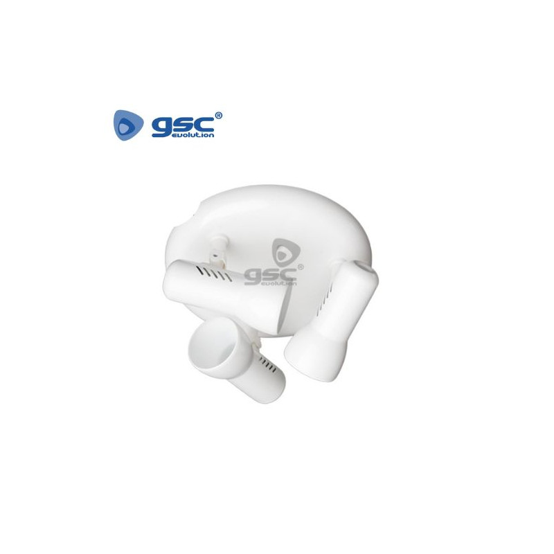 Foco de techo triple Blanco E27 circular ÚLTIMAS UNIDADES