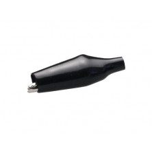 Pinza cocodrilo preaislada. Negro AVALVA