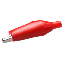 Pinza cocodrilo preaislada. Roja AVALVA