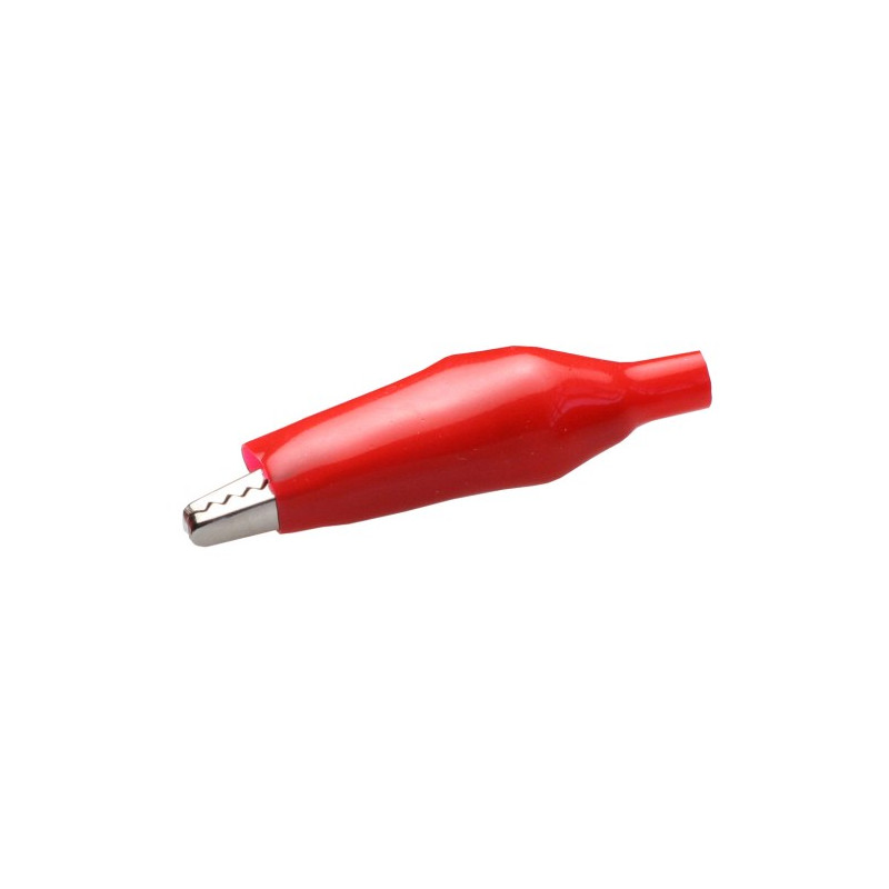 Pinza cocodrilo preaislada. Roja AVALVA