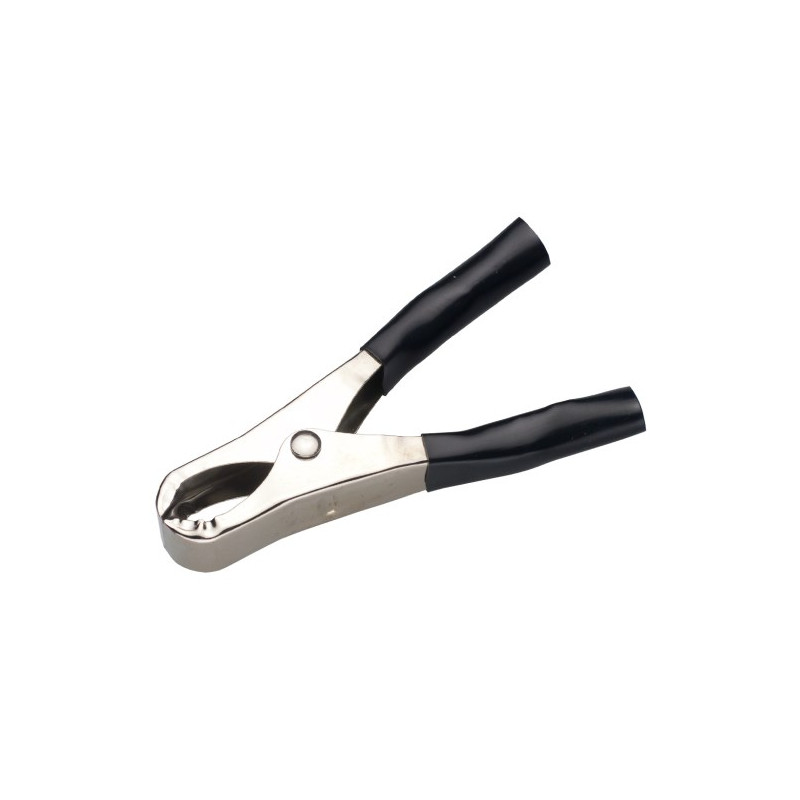 Pinza cocodrilo preaislada 15A Negra AVALVA