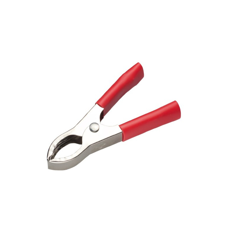 Pinza cocodrilo preaislada. 30A. Roja