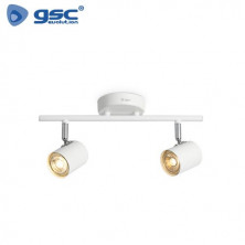 Foco techo/pared doble lineal GU10 Blanco Edina GSC C1/12
