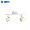 Foco techo/pared doble lineal GU10 Blanco Edina GSC C1/12