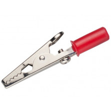 Pinza cocodrilo preaislada. Roja AVALVA