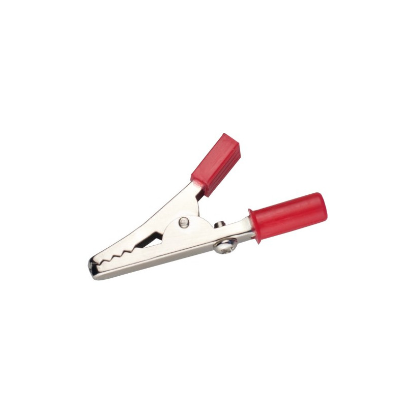 Pinza cocodrilo preaislada. Roja AVALVA