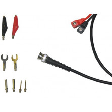 Conexion BNC macho-2 terminales+kit, RG58. 1m AVALVA