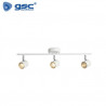 Foco techo/pared triple lineal GU10 Blanco Edina GSC C1/12