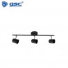 Foco techo/pared triple lineal GU10 Negro Edina GSC C1/12