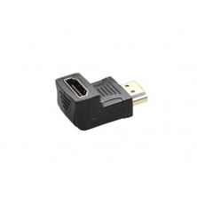 Adaptador HDMI macho-hembra codo 90g vertical abajo 19P tipo A AVALVA