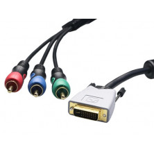 Conexión DVI-I Macho - 3M RCA por video componentes 1,5m AVALVA
