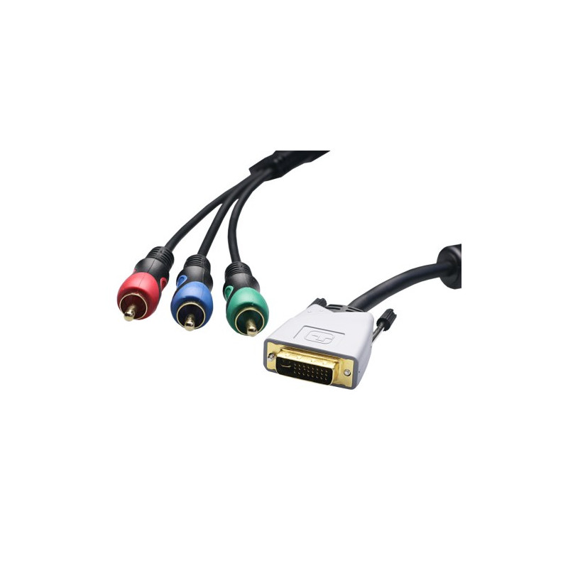 Conexión DVI-I Macho - 3M RCA por video componentes 1,5m AVALVA