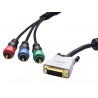 Conexión DVI-I Macho - 3M RCA por video componentes 1,5m AVALVA