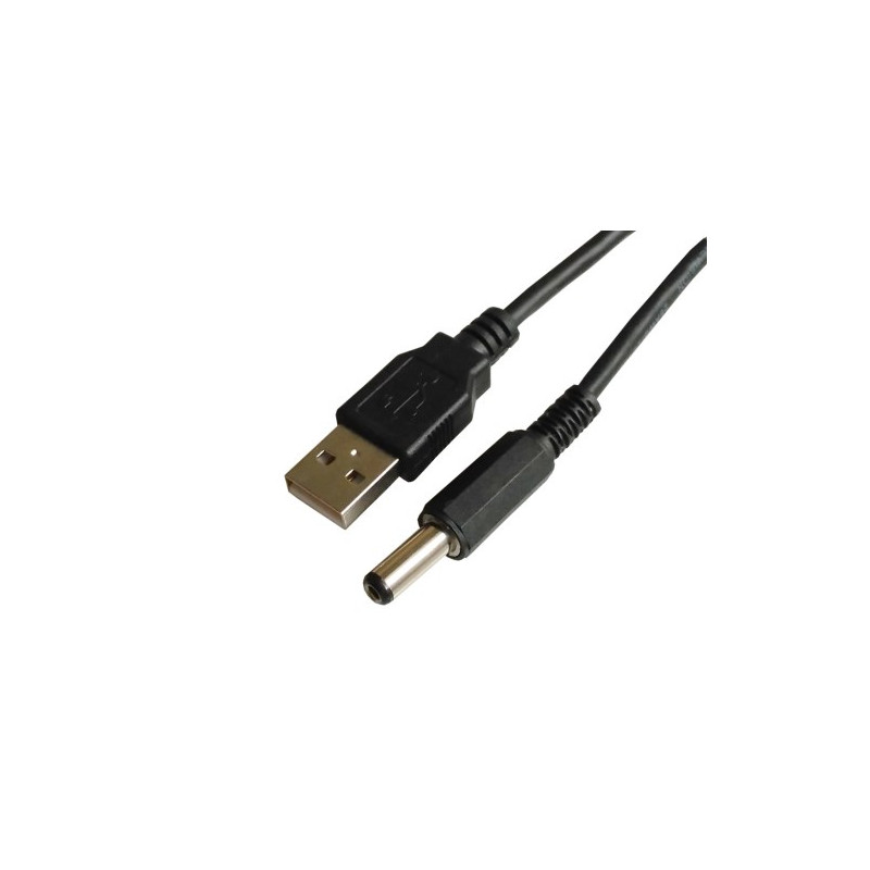 Conexión USB Macho A - Macho alimentación 2,5x0,7mm 1m AVALVA