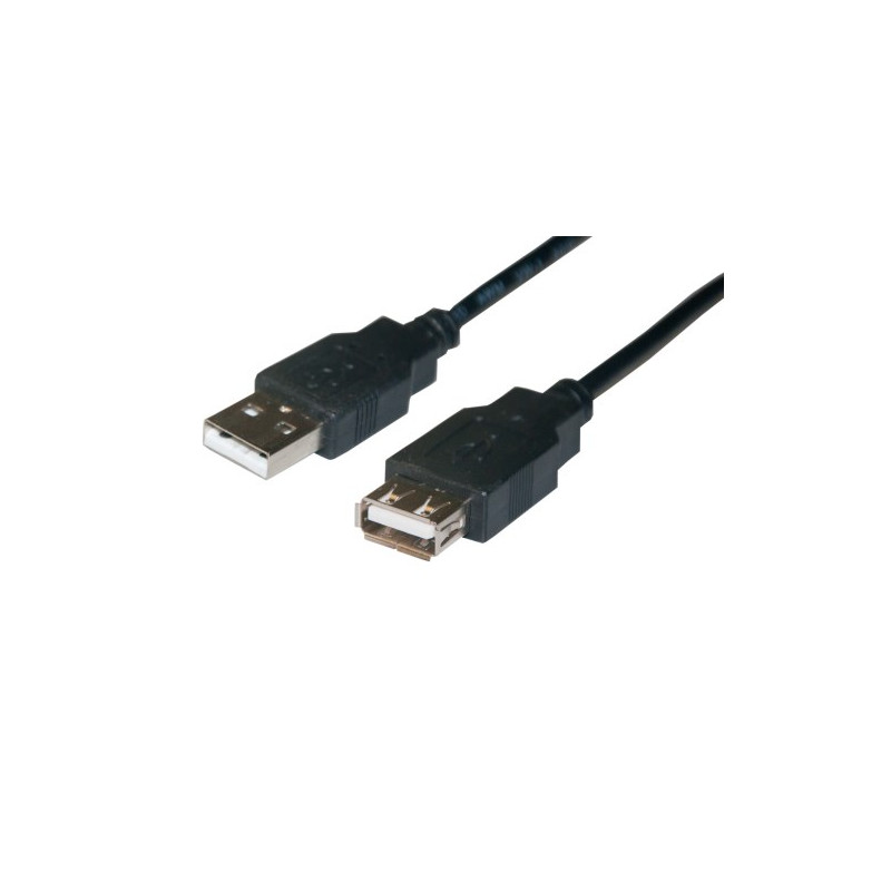 Conexión USB Macho A - Hembra A 2m AVALVA