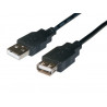 Conexión USB Macho A - Hembra A 3m AVALVA