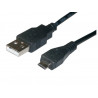 Conexión USB Macho A - microUSB Macho B 2m AVALVA