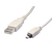 Conexión Firewire IEEE1394 4p - USB Macho A 2m AVALVA