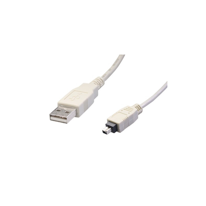 Conexión Firewire IEEE1394 4p - USB Macho A 2m AVALVA