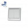 Mecanismo superficie Serie FOCUS Doble Interruptor 10A 220V Blanco GSC C20/100