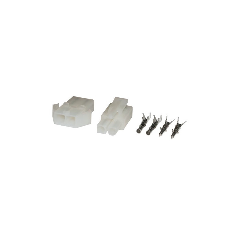 Conector macho-hembra 2 polos, paso 6,3 AVALVA
