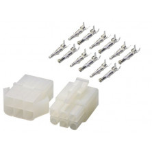 Conector macho-hembra 6 polos, paso 6,3 AVALVA