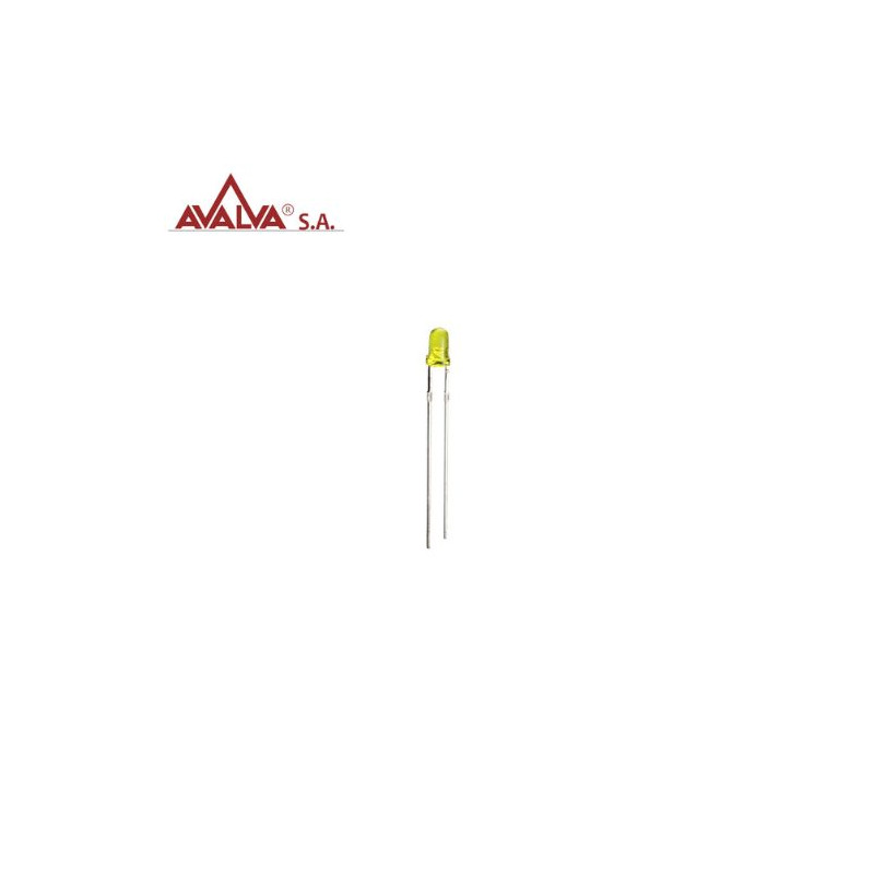 LED 3mm amarillo AVALVA