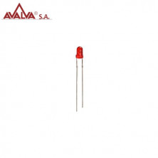 LED 3mm rojo AVALVA
