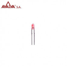 LED alto brillo 3mm Granate AVALVA