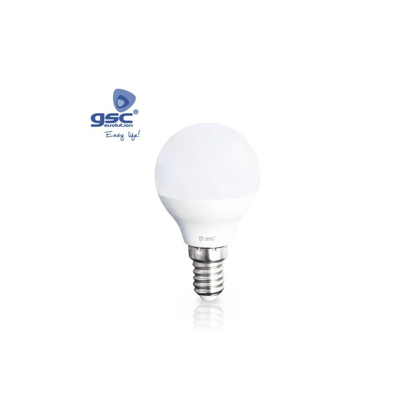 Bombilla Esférica LED E14 5w 4200K 470 Lm Diámetro 45x79mm ÚLTIMAS UNIDADES