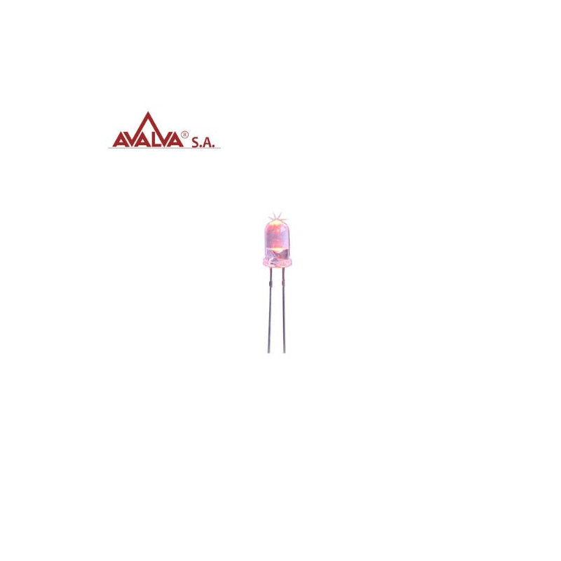 LED alto brillo 5mm Ambar AVALVA