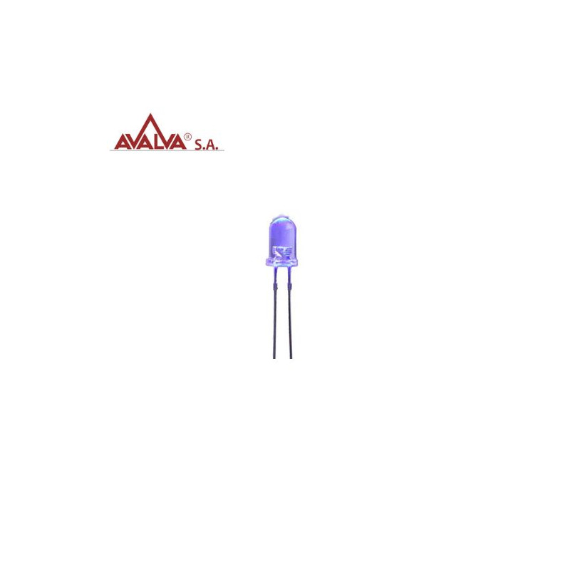 LED alto brillo 5mm Azul AVALVA