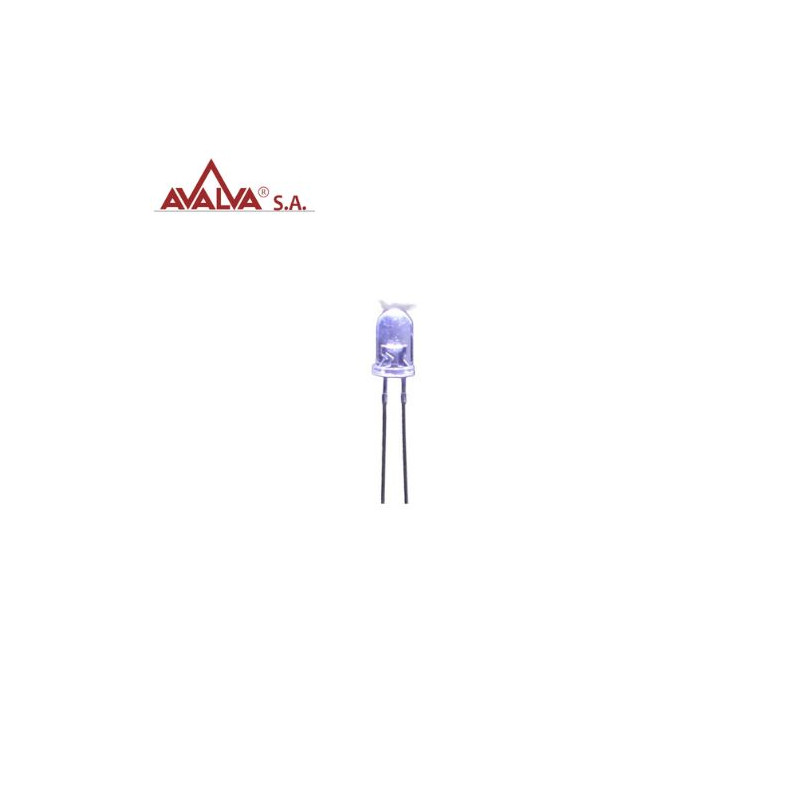 LED alto brillo 5mm Blanco AVALVA