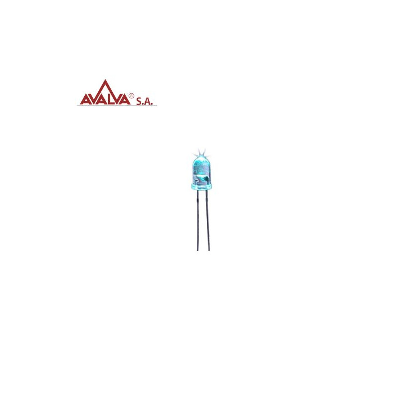 LED alto brillo 5mm Verde-azulado AVALVA